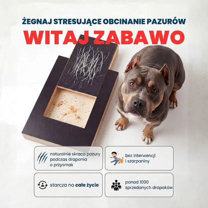 Drapak do pazurów dla psa z szufladką na smakołyki